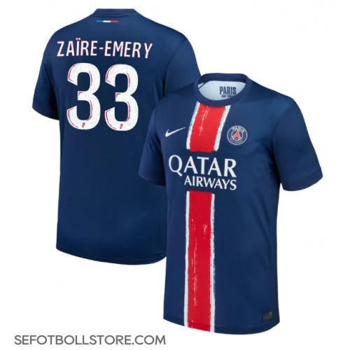 Paris Saint-Germain Warren Zaire-Emery #33 Replika Hemmatröja 2024-25 Kortärmad